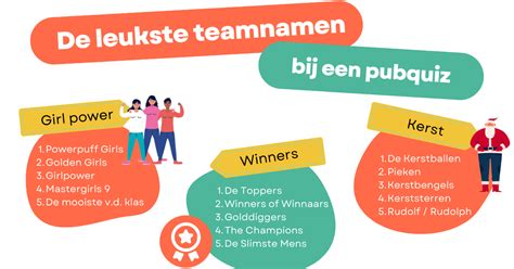 leuke namen voor een groep|Grappige teamnamen 